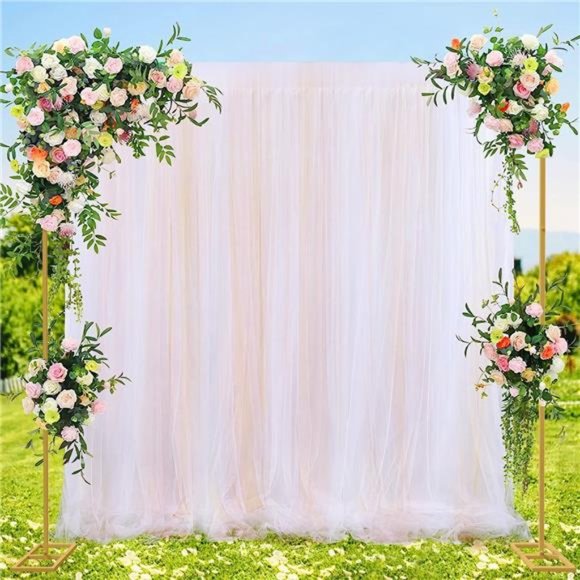 10FT x 10FT Square Backdrop Stand , Backdrop Stand Heavy Duty with Base (Gold) - Picture 5 of 7